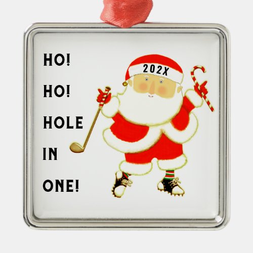 Golf Christmas Collectible Metal Ornament