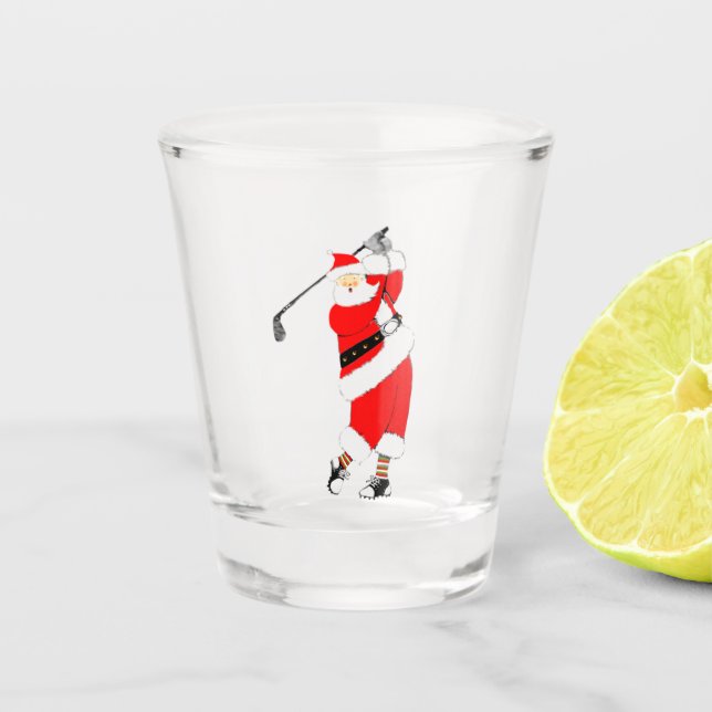 Golf Christmas collectible Shot Glass (Front)