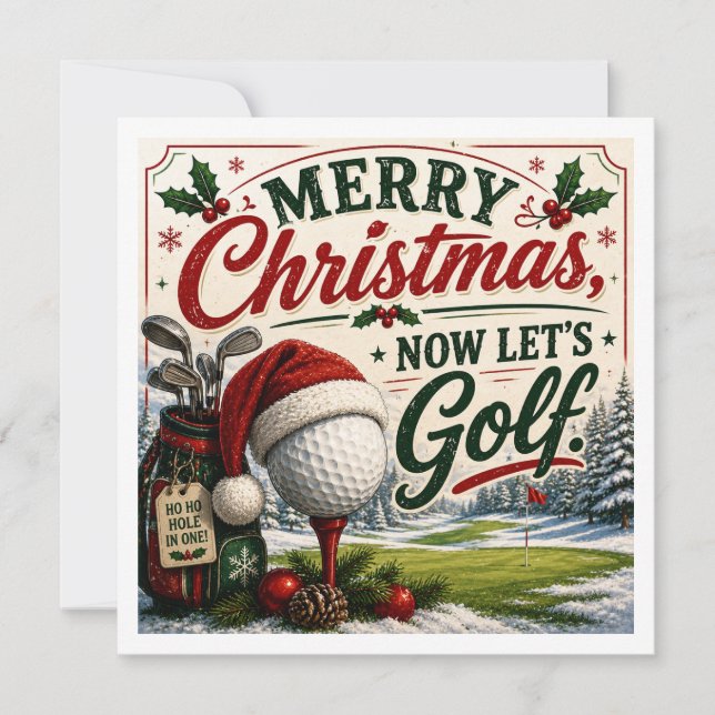 Golf Christmas Funny saying for Golfer (Front)