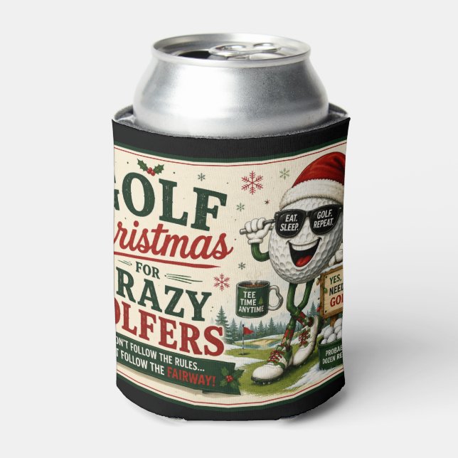 Golf  Christmas Funny Saying for golfer  Can Cooler (Can Front)