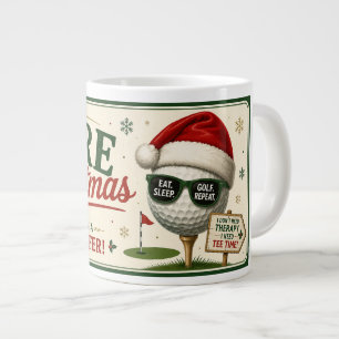 Golf Christmas Funny saying for Golfer Giant Coffee Mug