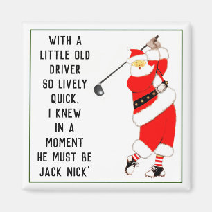 Golf Christmas Gift Idea Magnet
