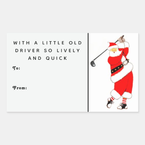 Golf Christmas Gift Tags