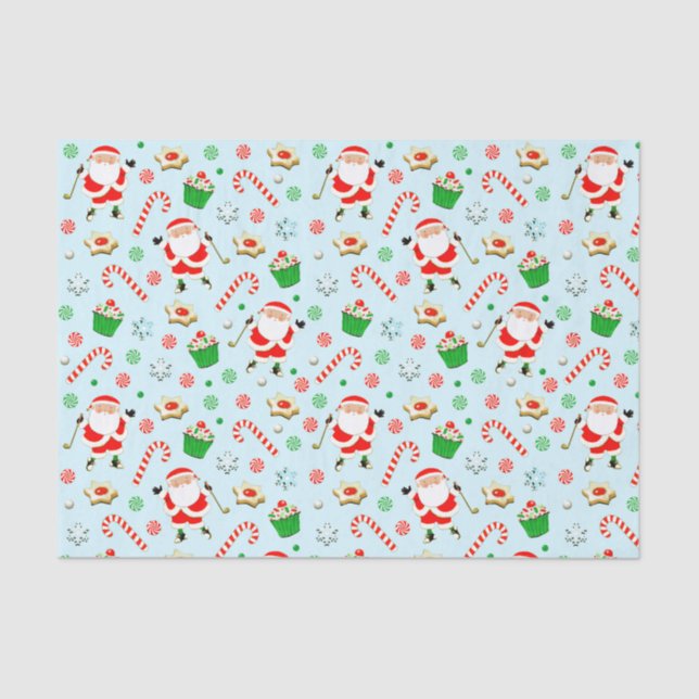 Golf Christmas Gift Tissue Paper (Front)