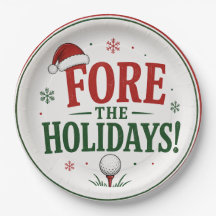 Golf Christmas golfing FORE holiday