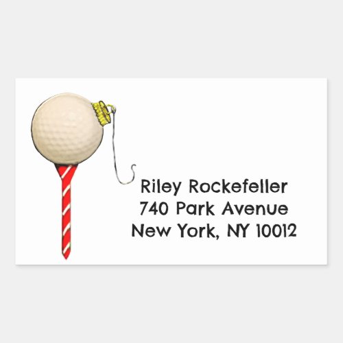 Golf Christmas Holiday Address Labels