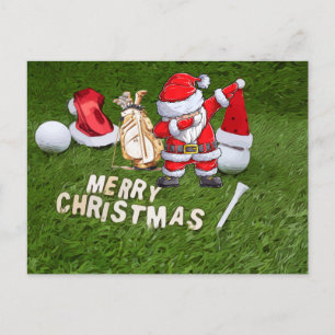 Golf Christmas Holiday and golf ball Santa Claus