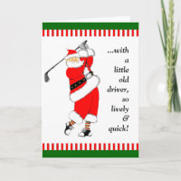 golf Christmas holiday card