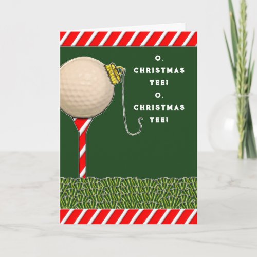 Golf Christmas Holiday Card