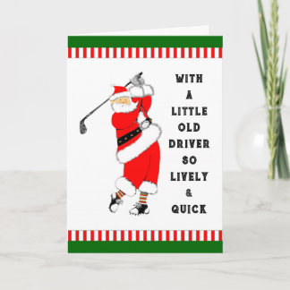 Golf Christmas Holiday Card