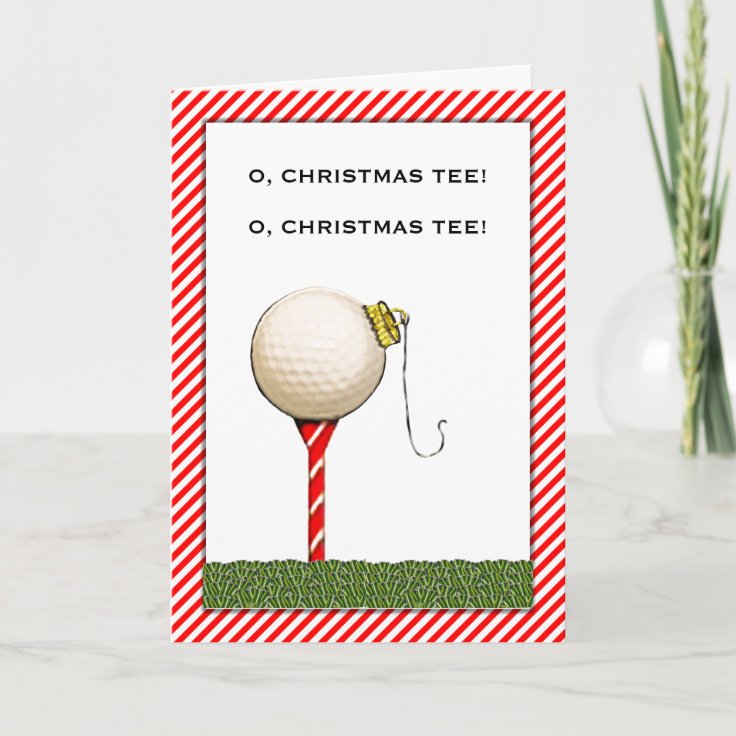 Golf Christmas Holiday Card | Zazzle