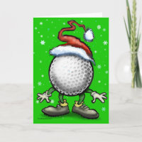 Golf Christmas Holiday Card