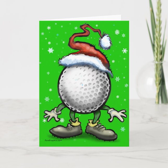 Golf Christmas Holiday Card (Front)
