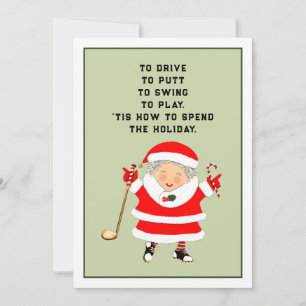 Golf Christmas Holiday Card