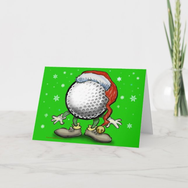 Golf Christmas Holiday Card (Front)