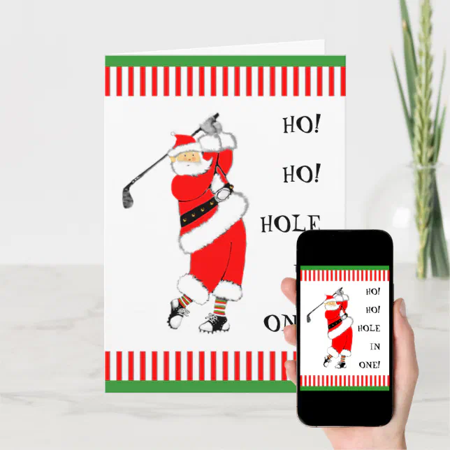 Golf Christmas Holiday Card | Zazzle