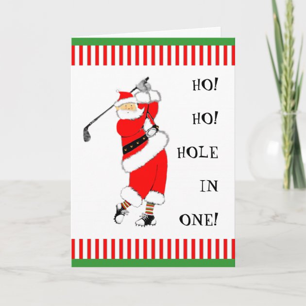 Golf Christmas Holiday Card | Zazzle