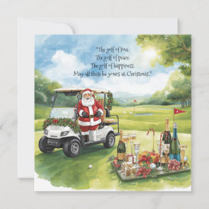 Golf Christmas Holiday Card