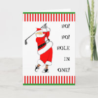 Golf Christmas Holiday Card