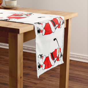 Golf Christmas Holiday Decor Short Table Runner