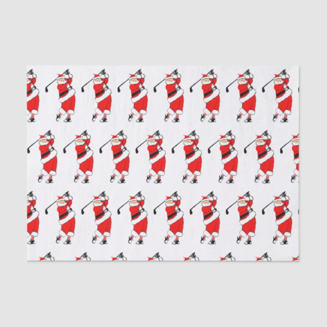 Golf Christmas Holiday Gift Tissue Paper (Front)