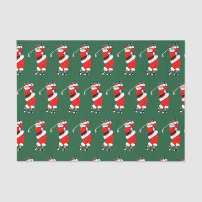 Golf Christmas Holiday Gift Tissue Paper (Front)