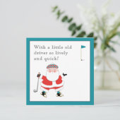 Golf Christmas Holiday Invitations (Standing Front)