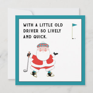 Golf Christmas Holiday Invitations