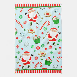 Golf Christmas Holiday Kitchen Towel