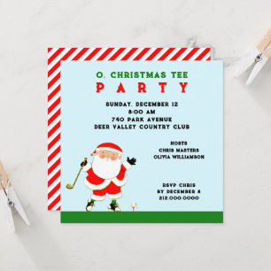 Golf Christmas Holiday Party Invitation
