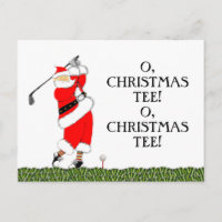 Golf Christmas Holiday Postcard