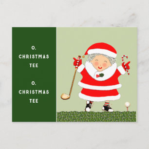 Golf Christmas Holiday Postcard