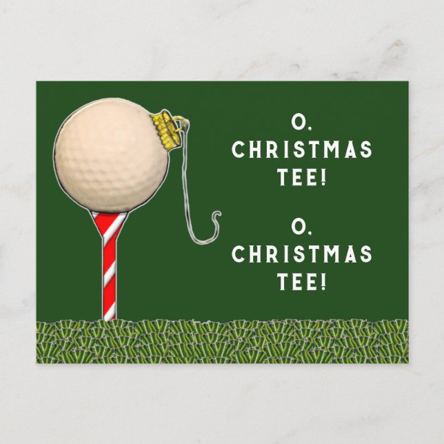 Golf Christmas Holiday Postcard (Front)
