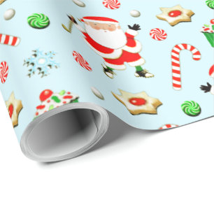 Golf Christmas Holiday Wrapping Paper