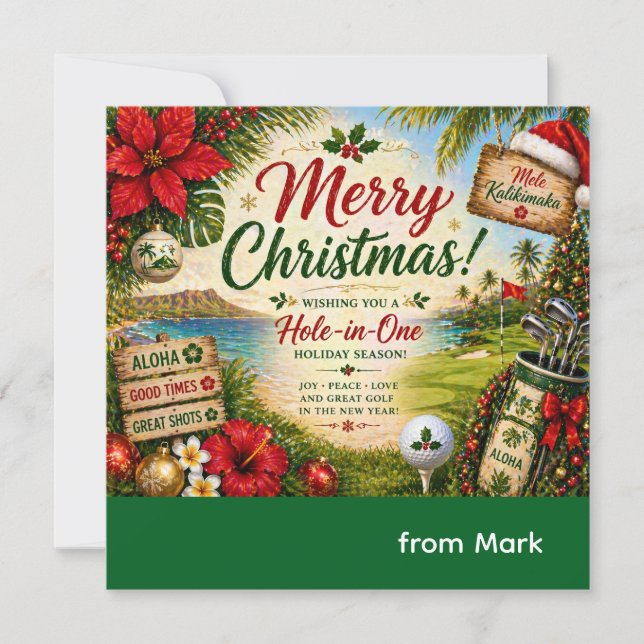 Golf Christmas in Hawaii (Front)
