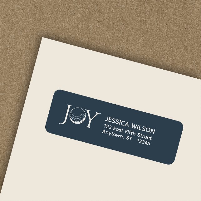 Golf Christmas Joy Return Address Label (Creator Uploaded)
