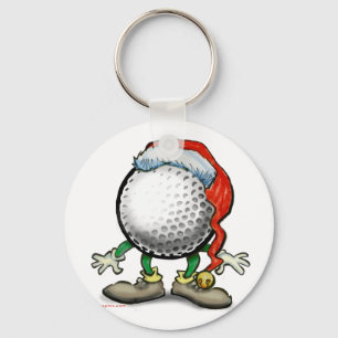 Golf Christmas Keychain