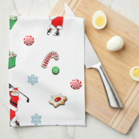 Golf Christmas Kitchen Towel