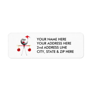 Golf Christmas Label