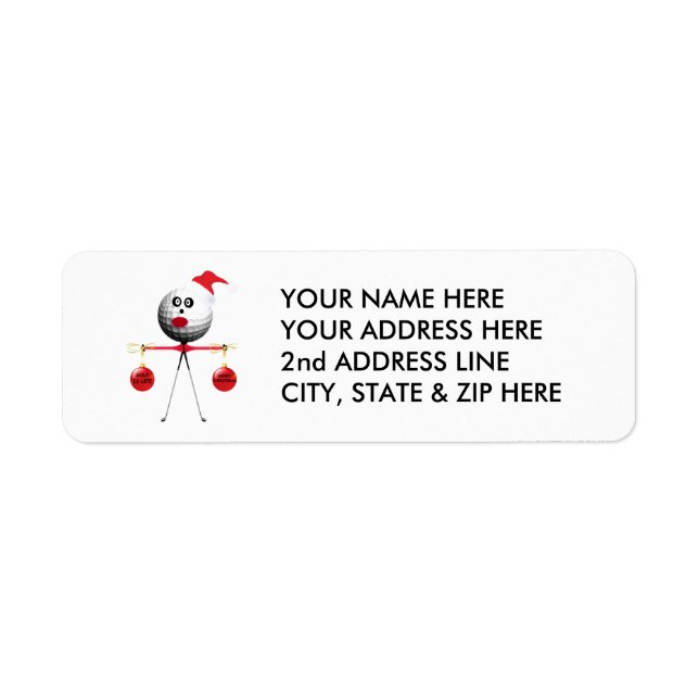 Golf Christmas Label (Front)