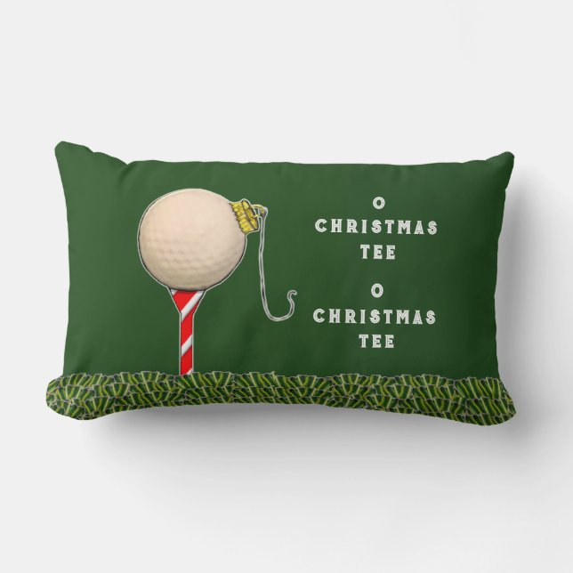 Golf Christmas Lumbar Pillow (Front)