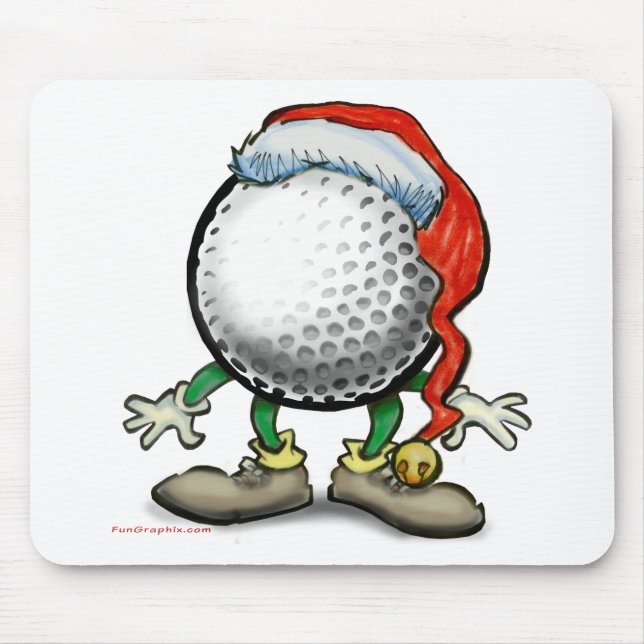 Golf Christmas Mouse Pad (Front)
