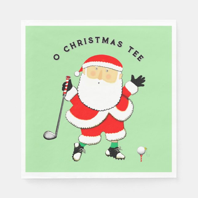Golf Christmas Napkins (Front)