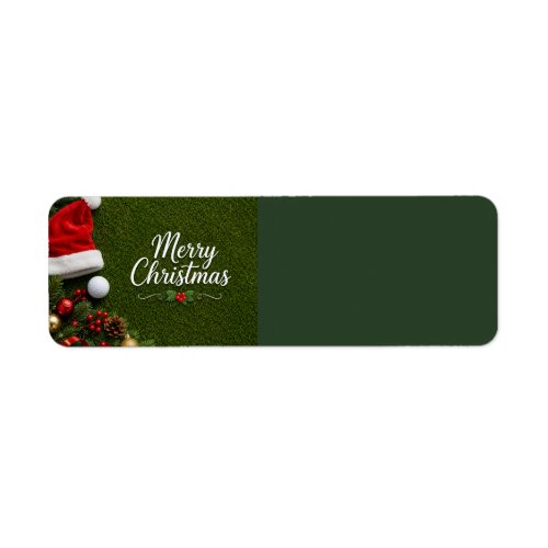 Golf Christmas on putting green Label