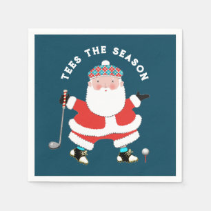 Golf Christmas Paper Napkins