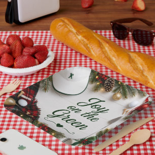 Golf Christmas Party for golfer Paper Plates