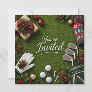 Golf Christmas Party Let’s Par tee Invitation
