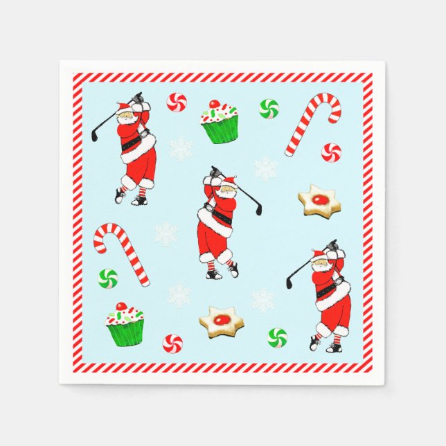 Golf Christmas party Napkins (Front)