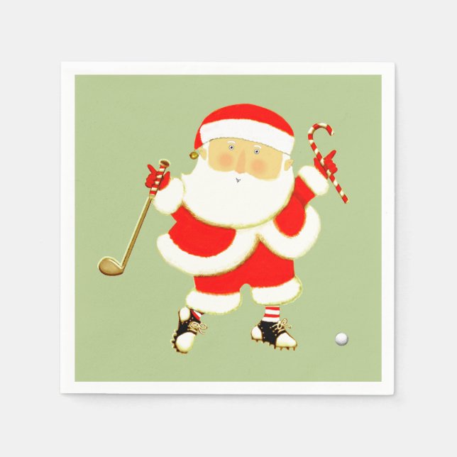 Golf Christmas Party Napkins (Front)