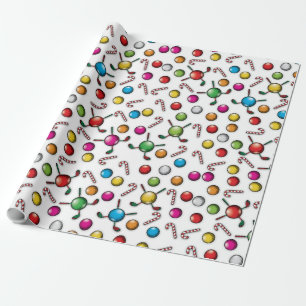 Golf Christmas Pattern Design Wrapping Paper